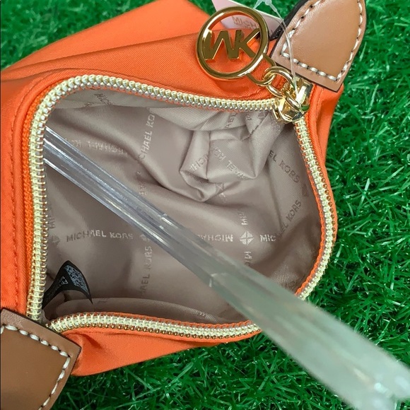 MICHAEL KORS TRAVEL XS POUCH TANGERINE - Picture 5 of 16